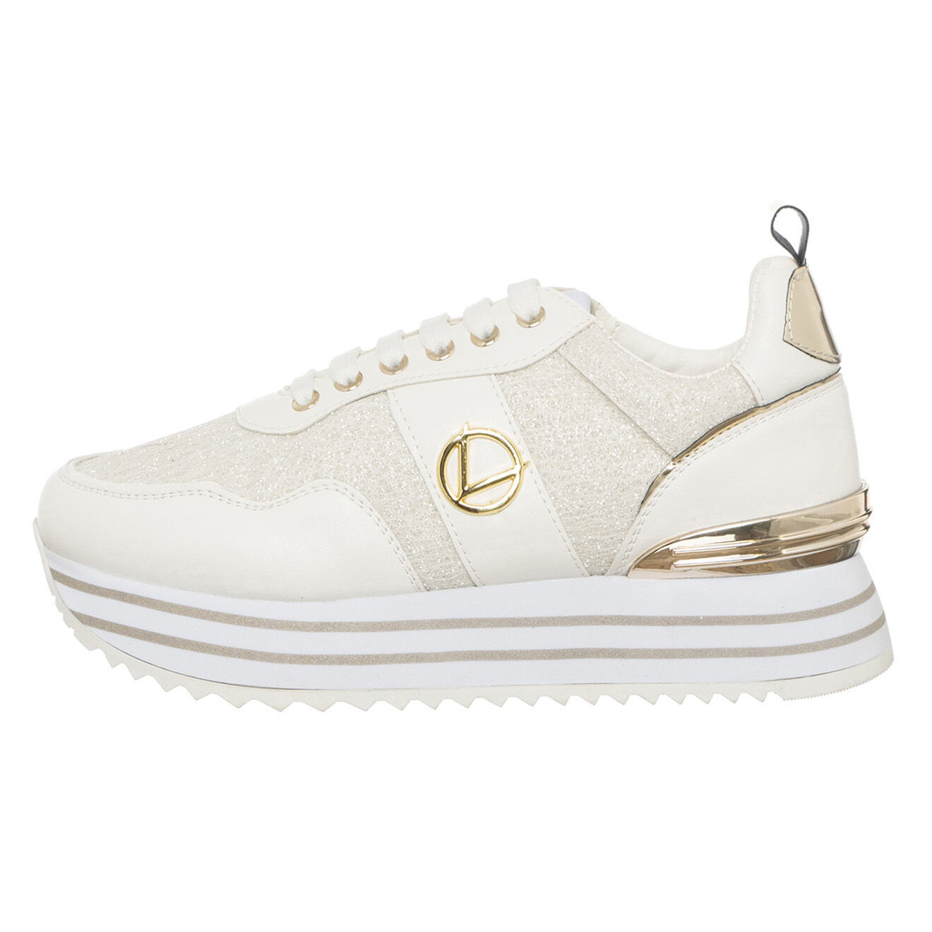 Loretta by Loretta Sneakers Lurex blanc/doré