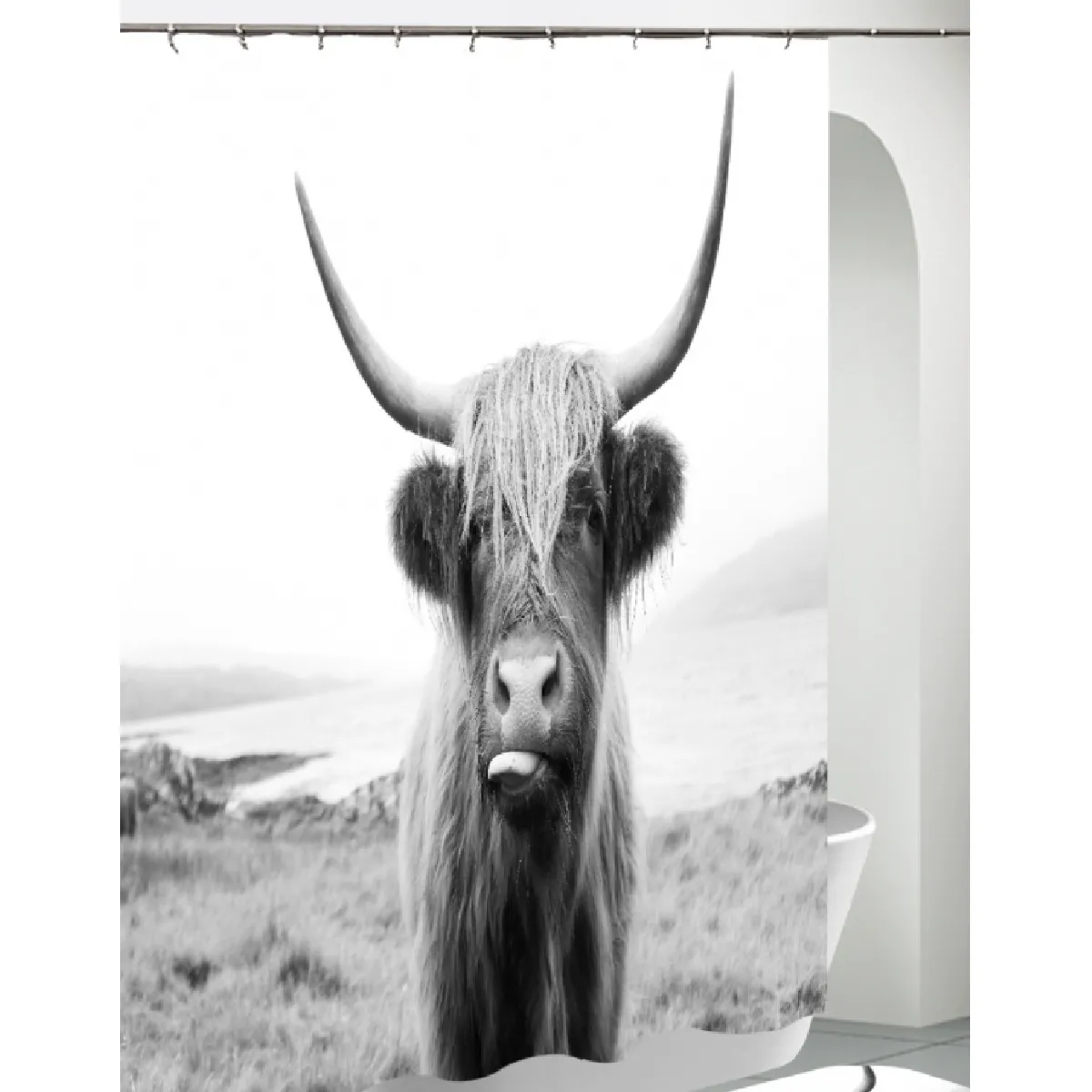 Universal Rideaux de douche Animaux 3D - 120x180 cm