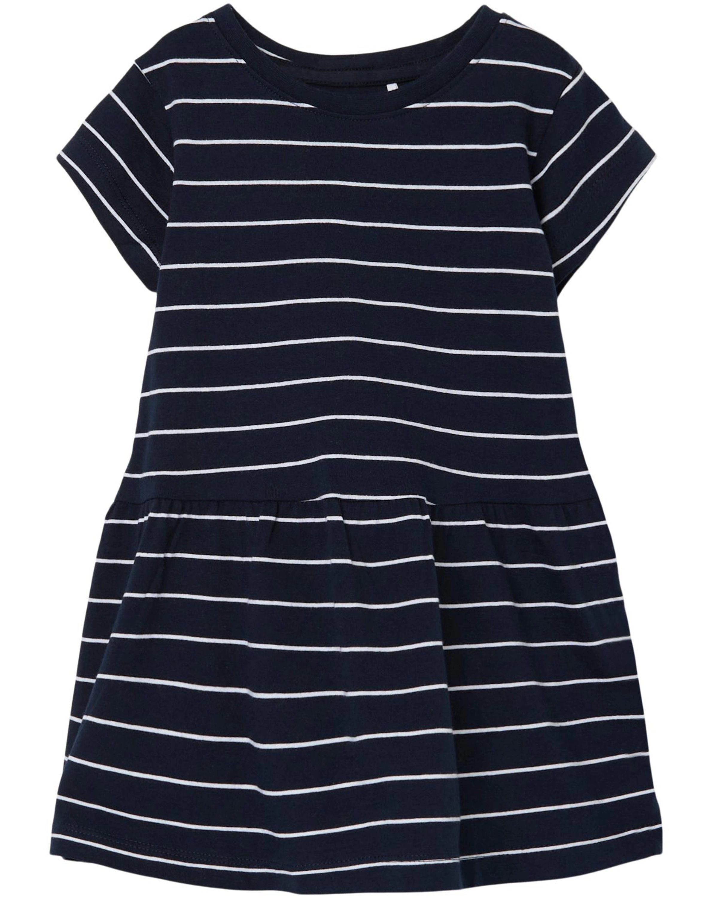 Kurzarm-Kleid NMFVAMAJA STRIPES in dark sapphire