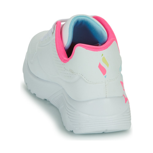 Skechers - UNO LITE - MY DRIP - Blanc / Rose