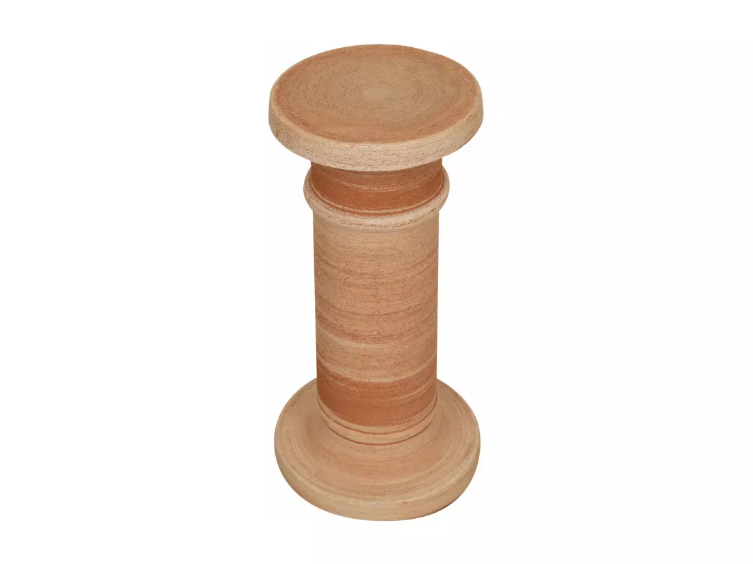 BISCOTTINI Vase - Finition terre cuite - Extérieur - Jardin - Présentoir - Décoratif - Porte-plante - Porte-fleurs - Salon - Salle à manger - Chambre - Cuisine - 25x25x51 cm