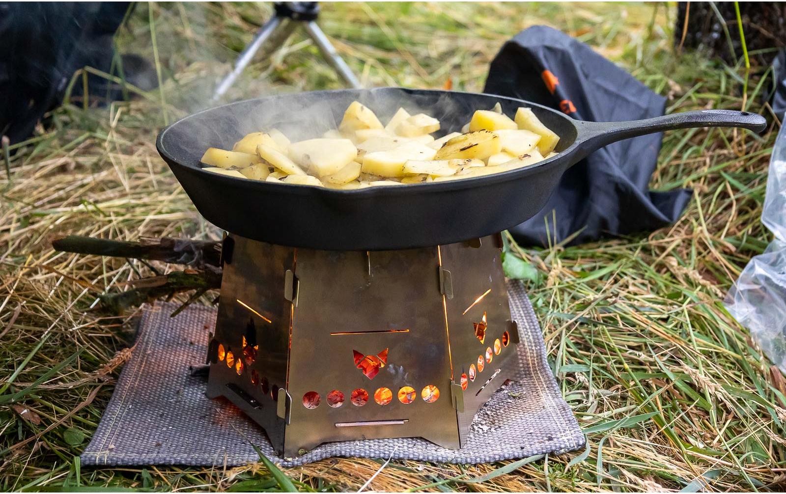 Erweiterungsset Add-On Hobo Basic, EdelstahlErweiterung für den Campingkocher Hobo Basic