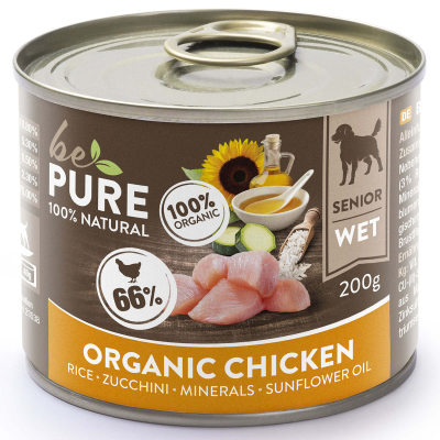 bePure Nassfutter Bio Senior Huhn & Zucchini