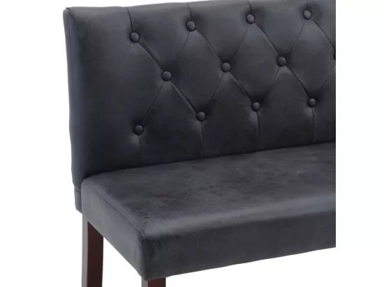 Banc 120 cm Gris Similicuir daim
