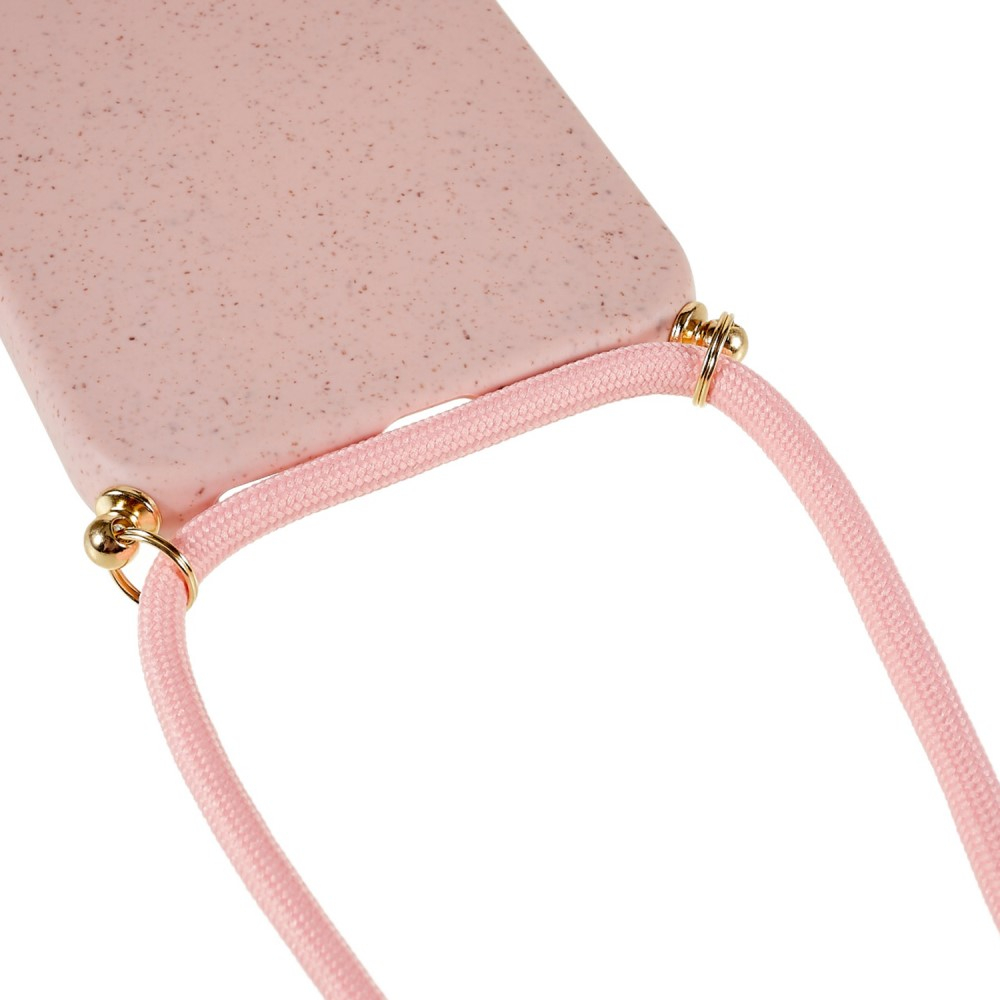Samsung Galaxy A14 5G / A14 4G Necklace Bio Gummi Case Hülle Eco Friendly Nachhaltig Kompostierbar   Handykette (150cm) - Rosa