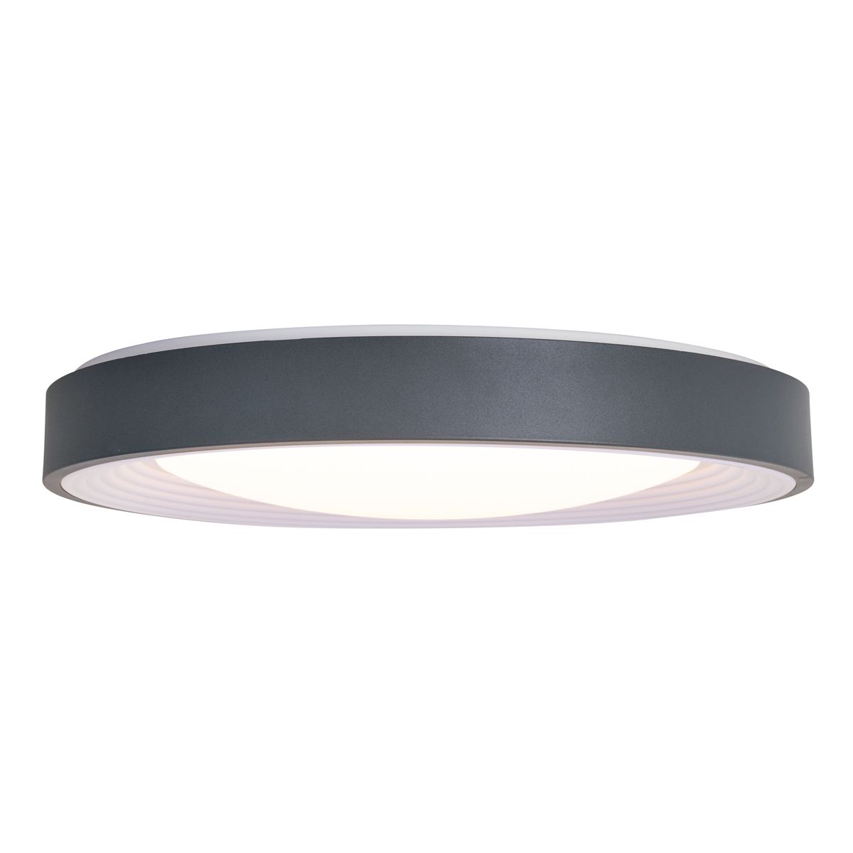 Moderne plafondlamp grijs met wit 48cm incl. LED dimbaar RGB - Kanton