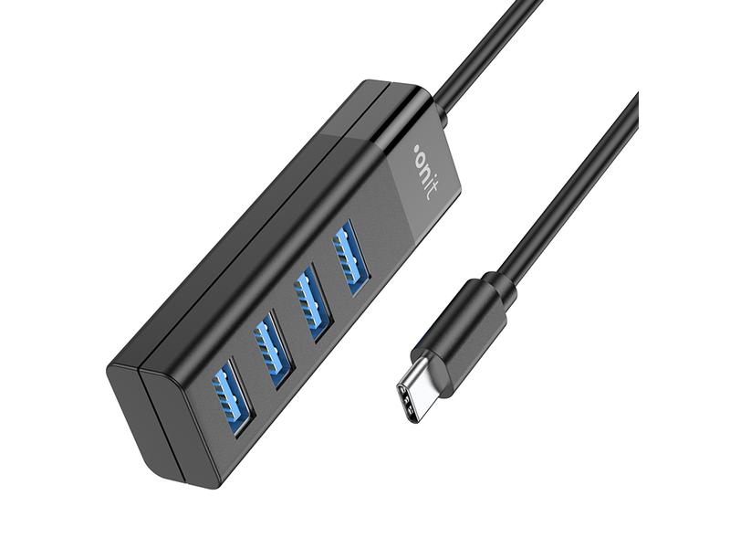 onit USB-C-Hub 4A Leichter und kompakter Hub mit 4 USB-A-Ports