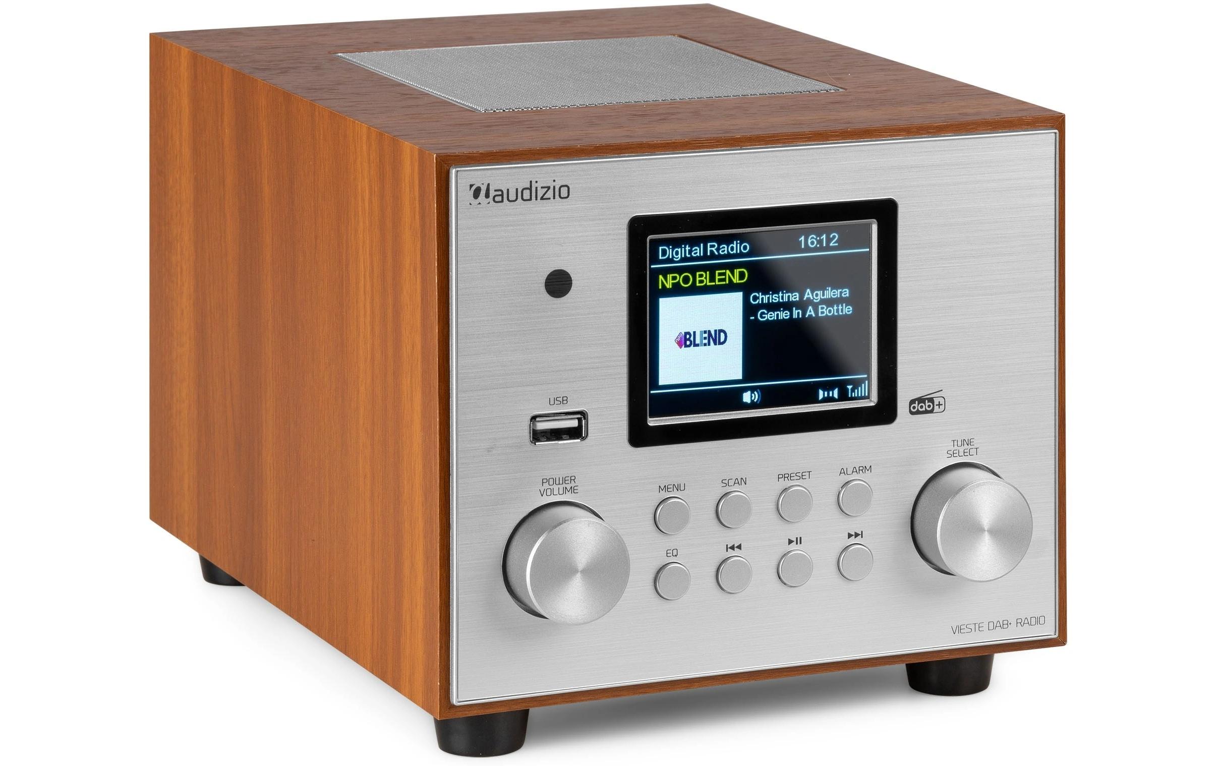 DAB+ Radio Vieste SilberDAB+ Radio mit Stereolautsprechern und Subwoofer
