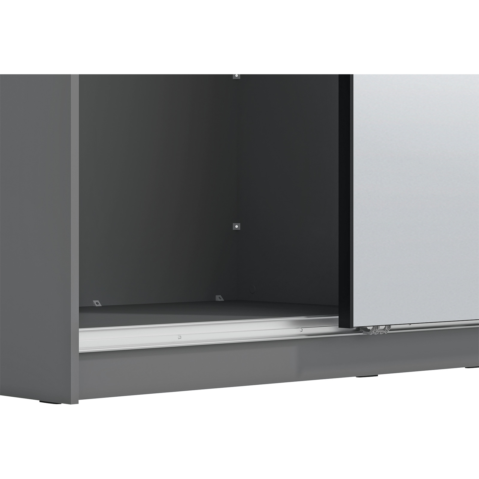 Schrank Sierra Melamin 179 x 210 x 62,5 cm, mit Spiegel graphite