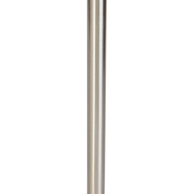 Moderne vloerlamp staal met zwarte kap 45 cm - Simplo