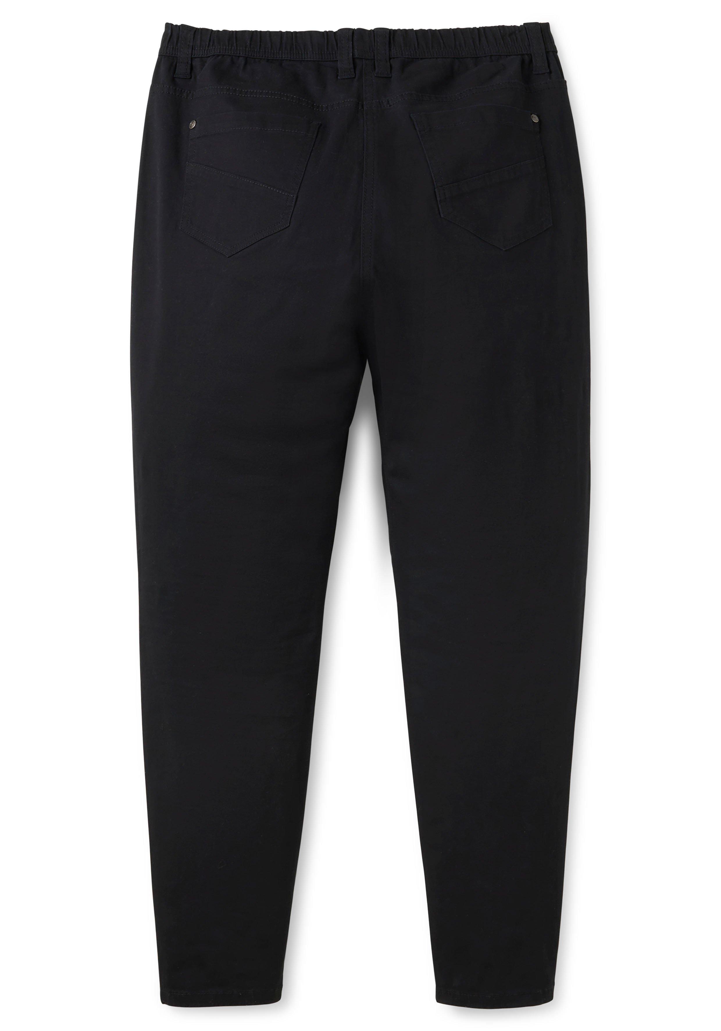 Skinny Twillhose mit Gummibund