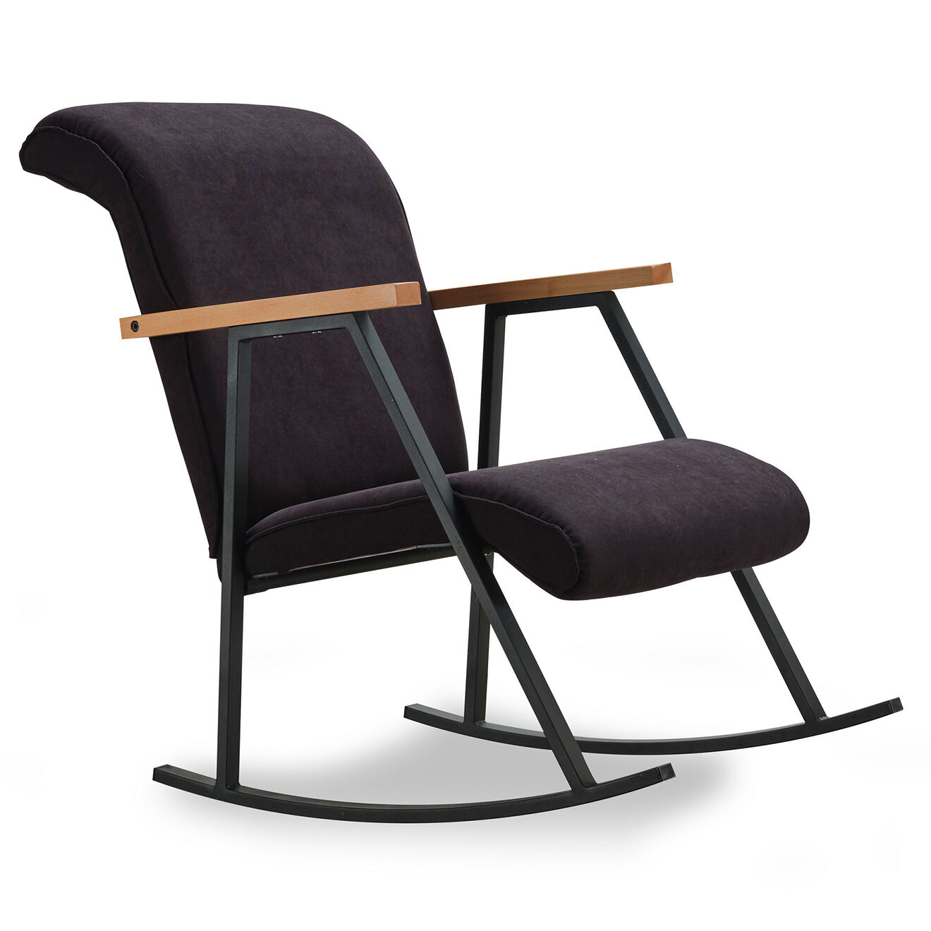 Atelier del Sofa Chaise à bascule Yoka noire - 100x55x65 cm