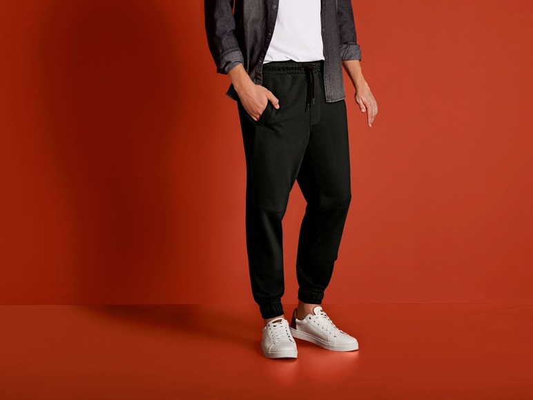 Joggingbroek voor heren, sweatstof, sportieve basic