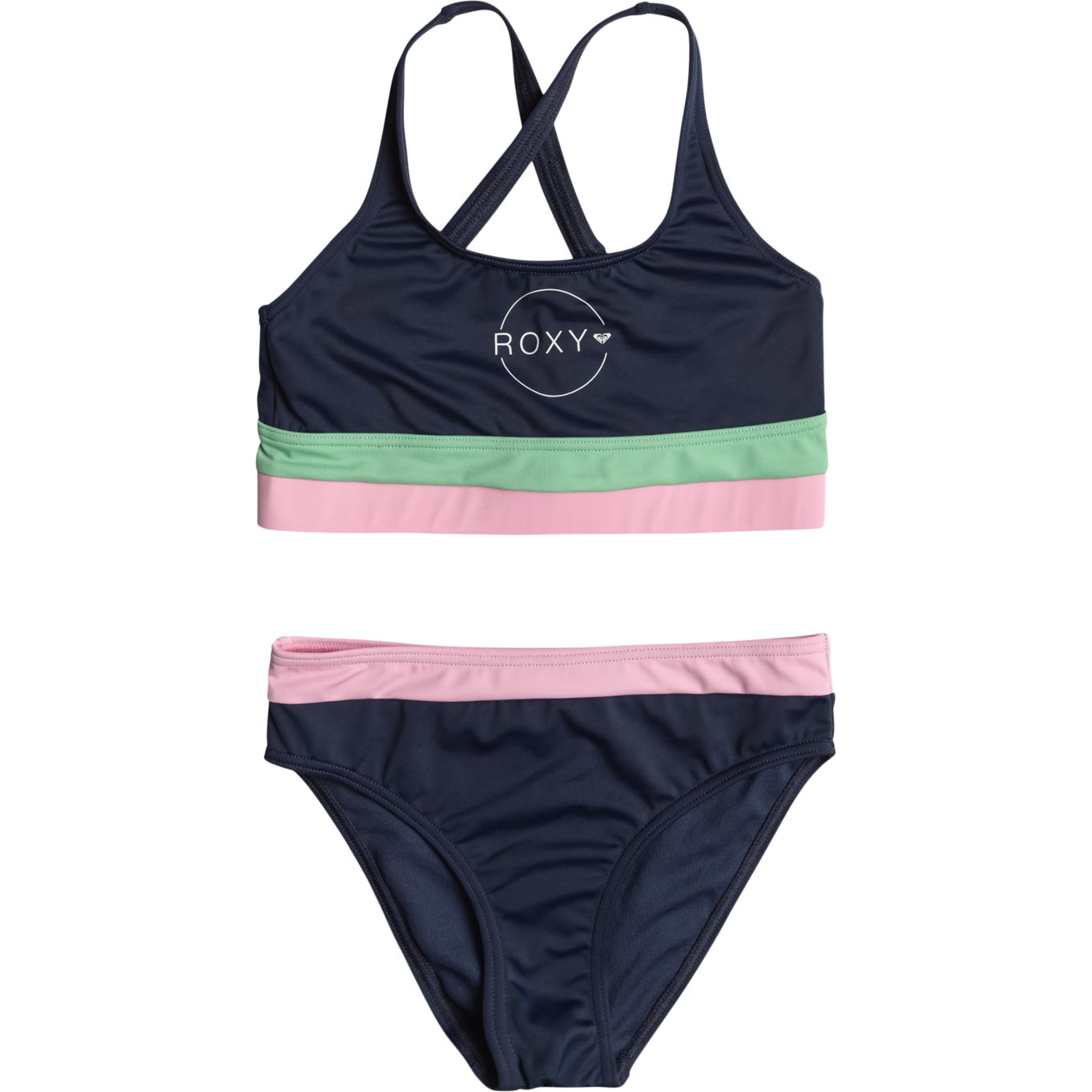 Roxy Ilacabo Active Croptop Bikini Set Mädchen naval academy