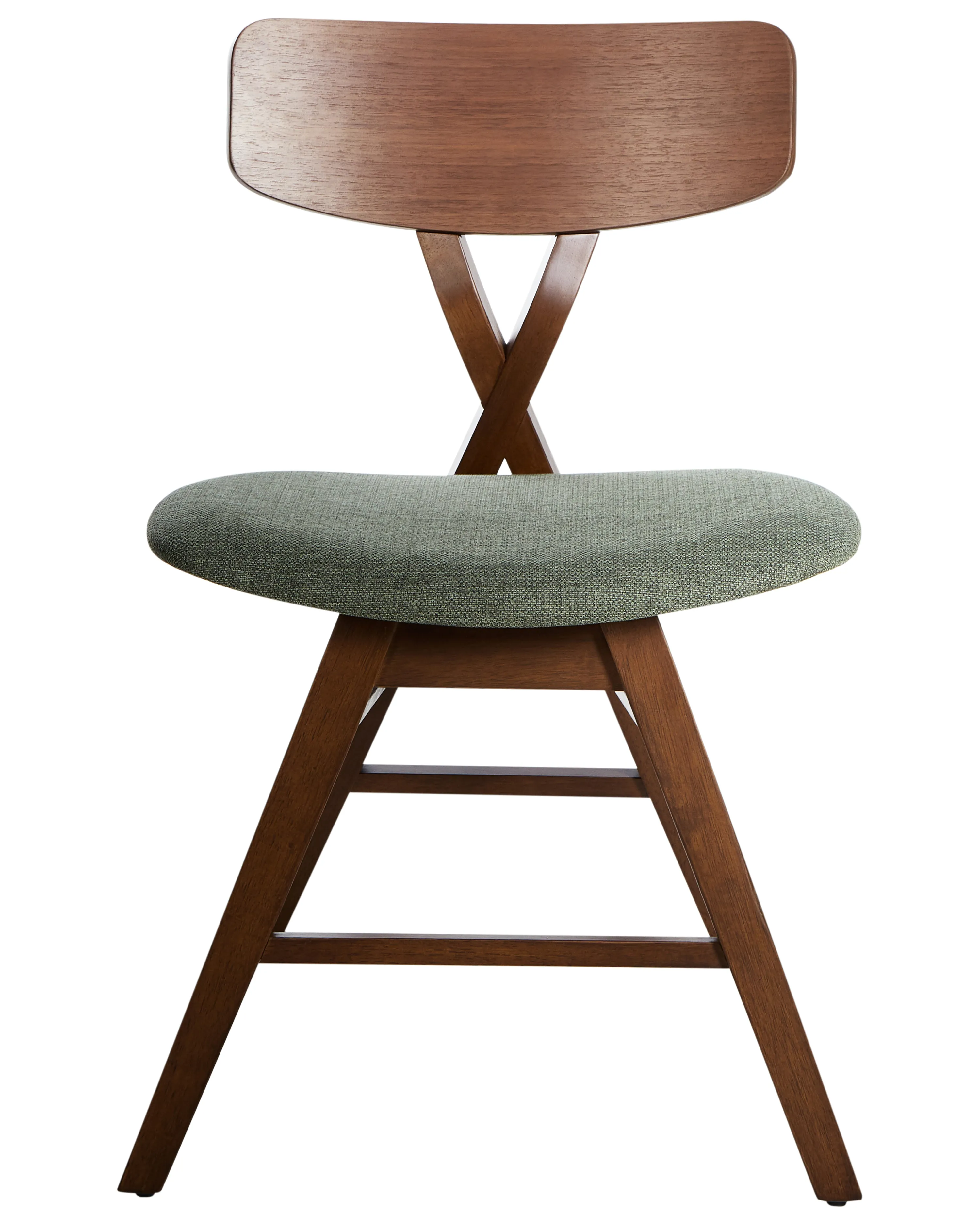 Set van 2 eetkamerstoelen LELAND Hout Donkerbruin