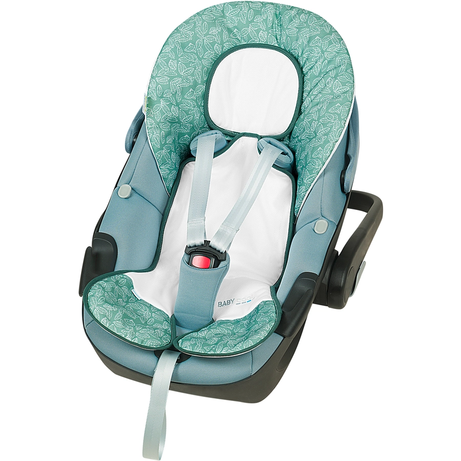 odenwälder Schalensitz-Auflage Babycool white leaves cranberry