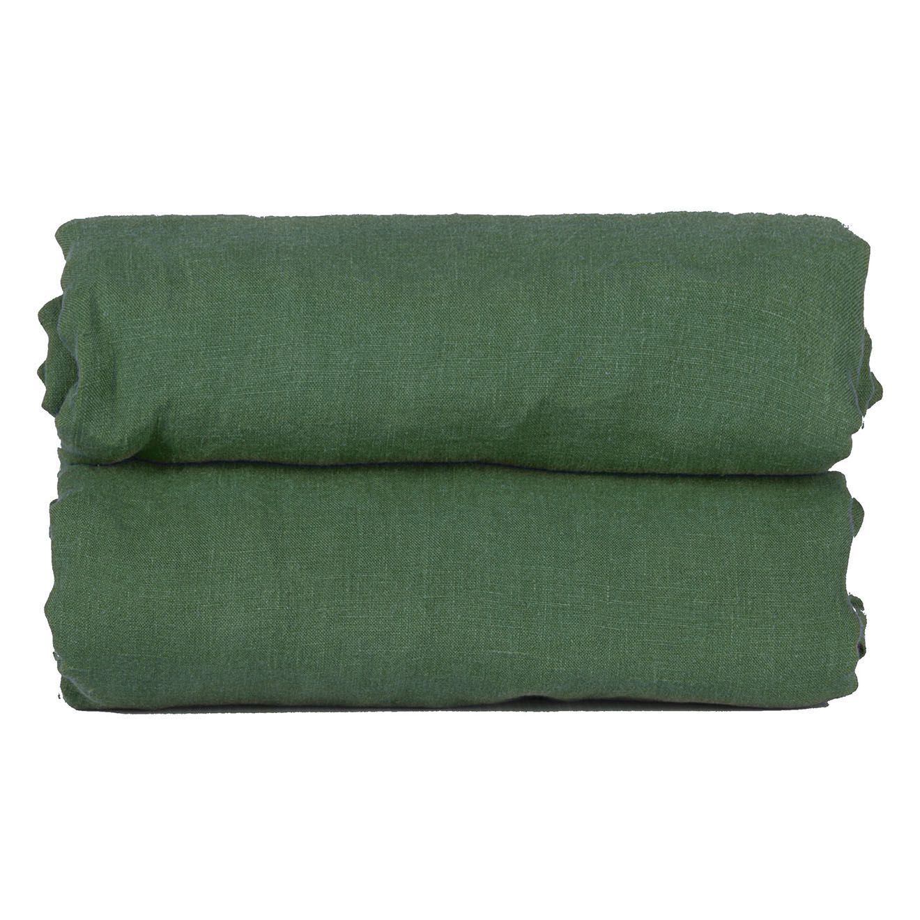 Febronie Drap housse 100% Lin lavé Hortense vert sauge