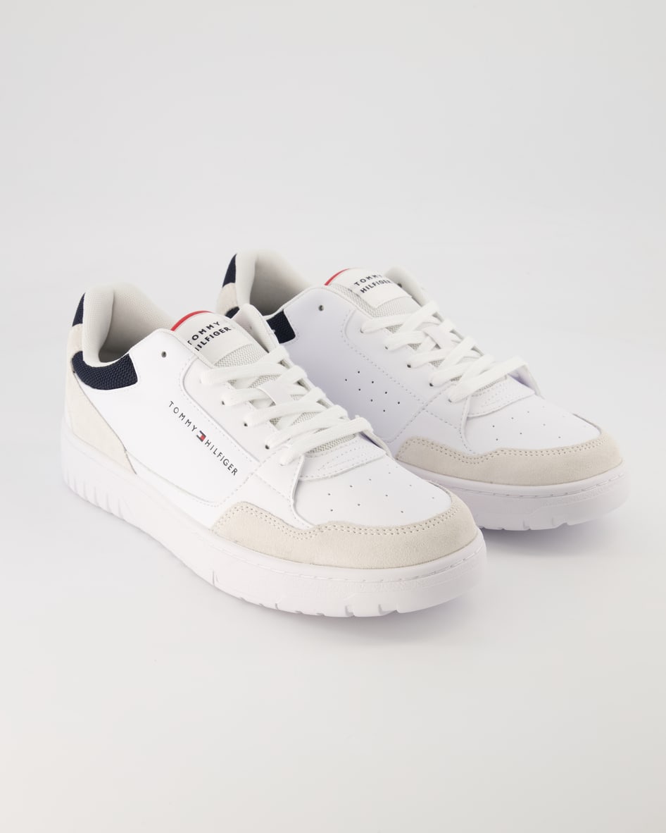 Tommy Hilfiger TH Basket Core LTH Mix ESS Sneaker in Weiß