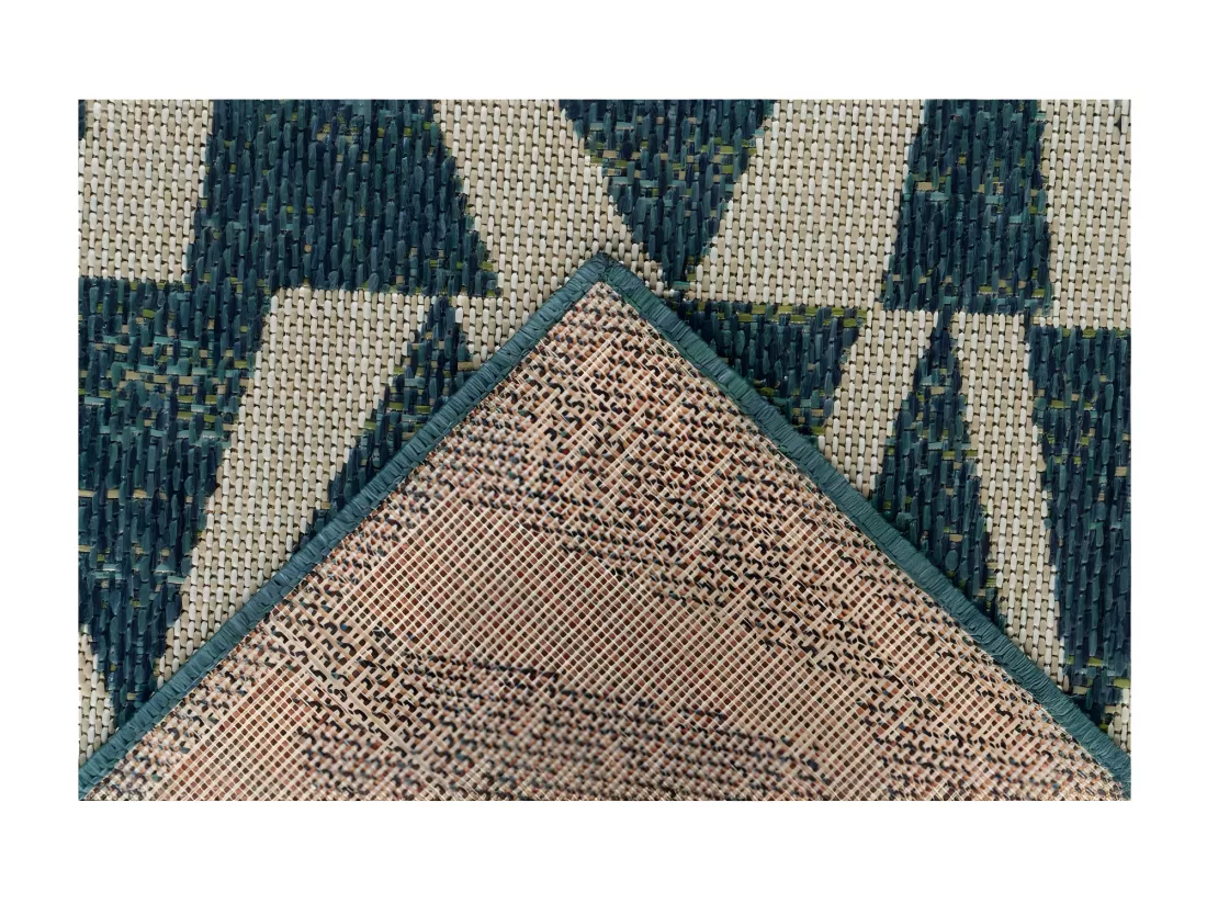 Tapis 150x80cm, design C203I coloris bleu - Confort et élégance pour votre intérieur