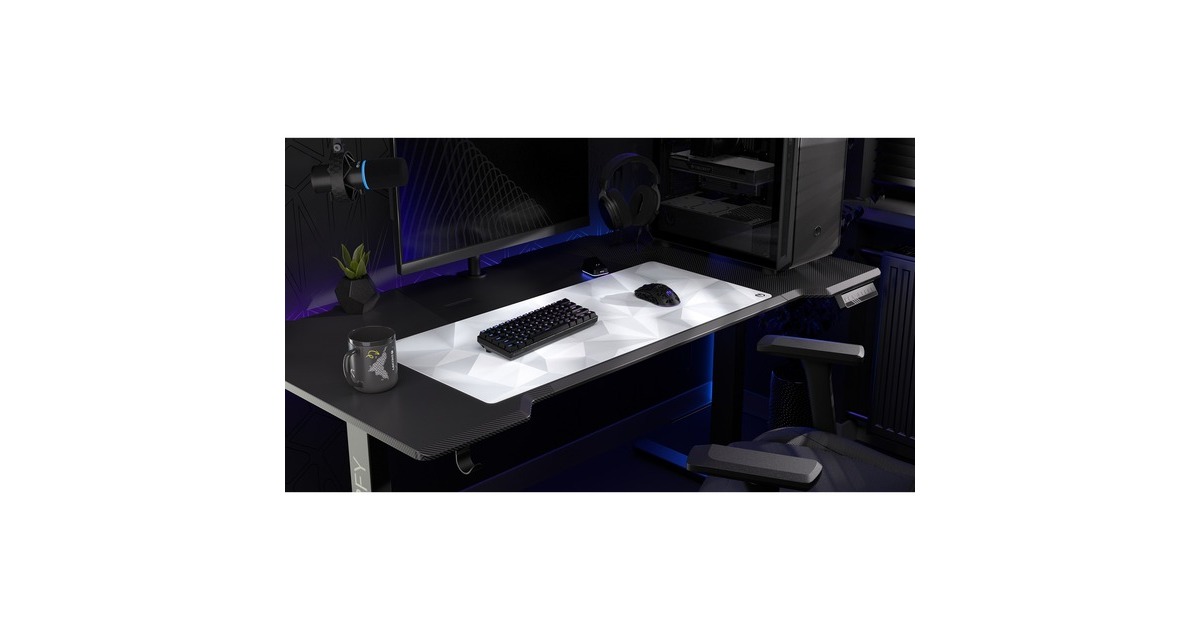 ENDORFYCrystal Onyx White XL gaming muismat  (Wit/grijs)