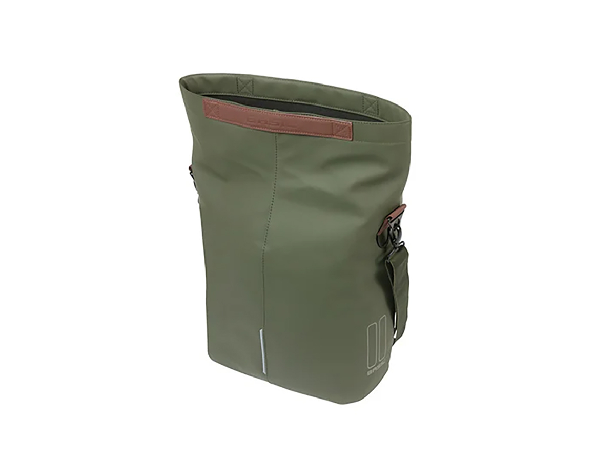 Basil City Shopper enkele fietstas 14-16L - Moss Green