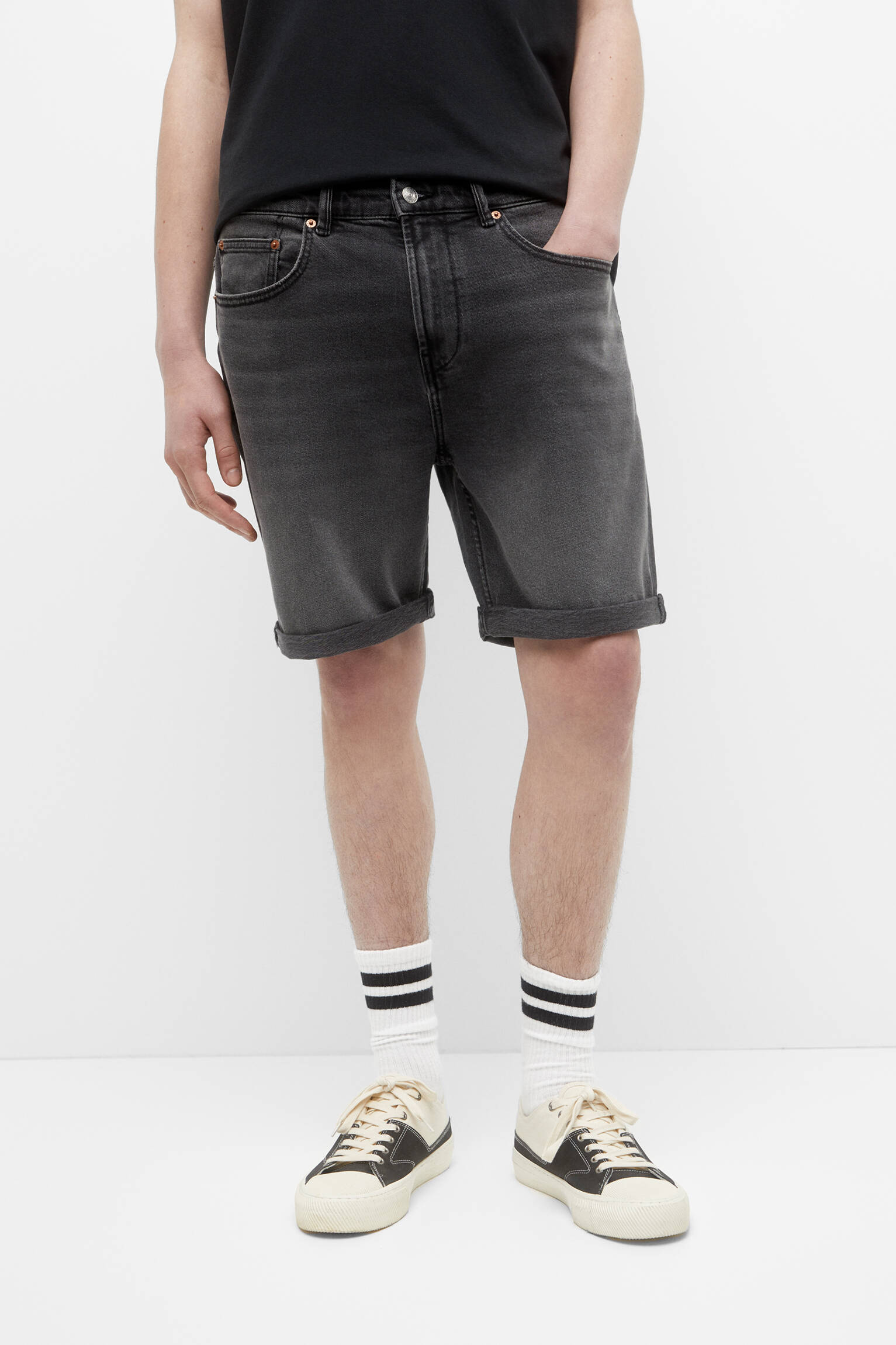 BERMUDA SLIM DENIM - NEG-DELAV