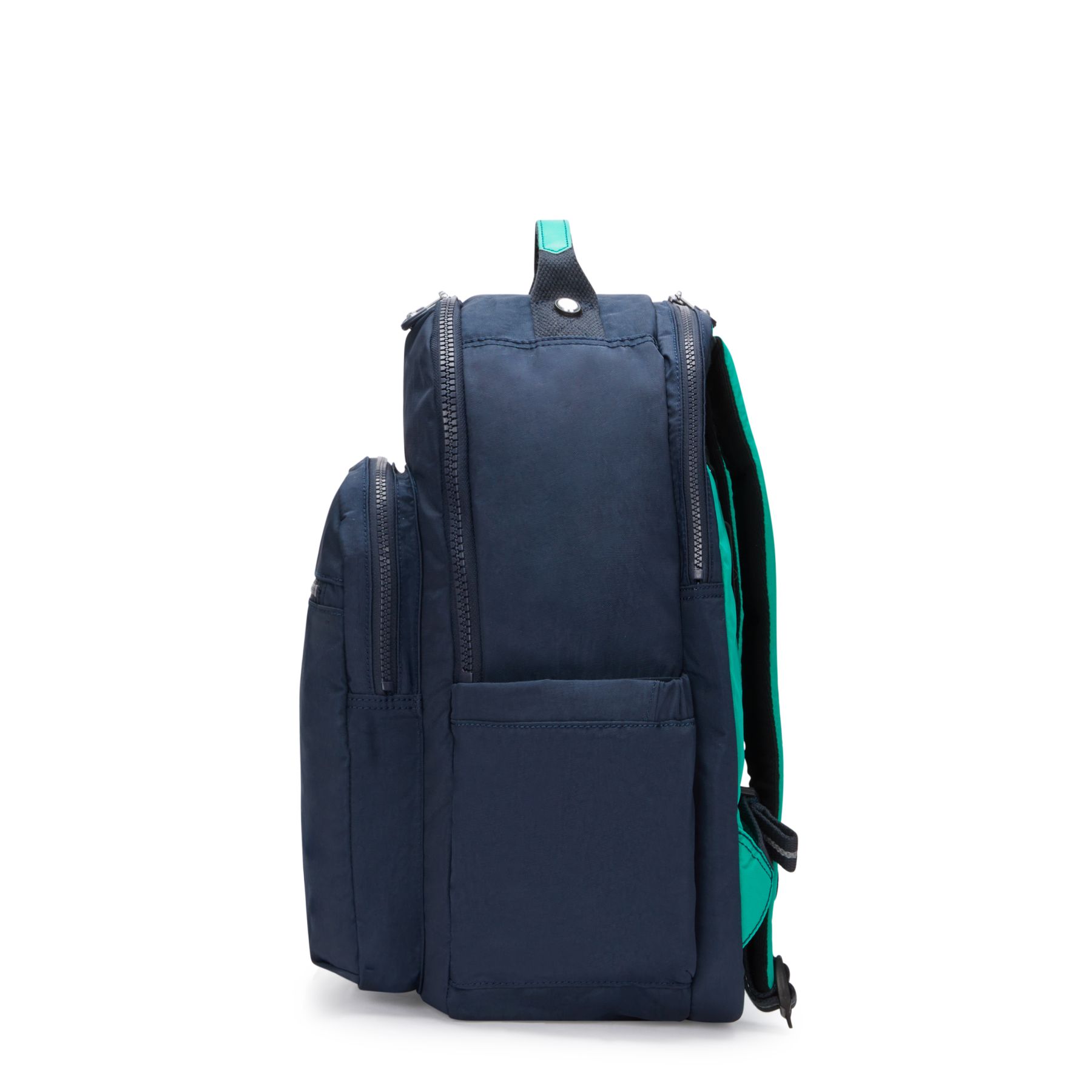 SEOUL COLLEGE Grand sac à dos avec compartiment séparé pour ordinateur portable - Blue Green Block