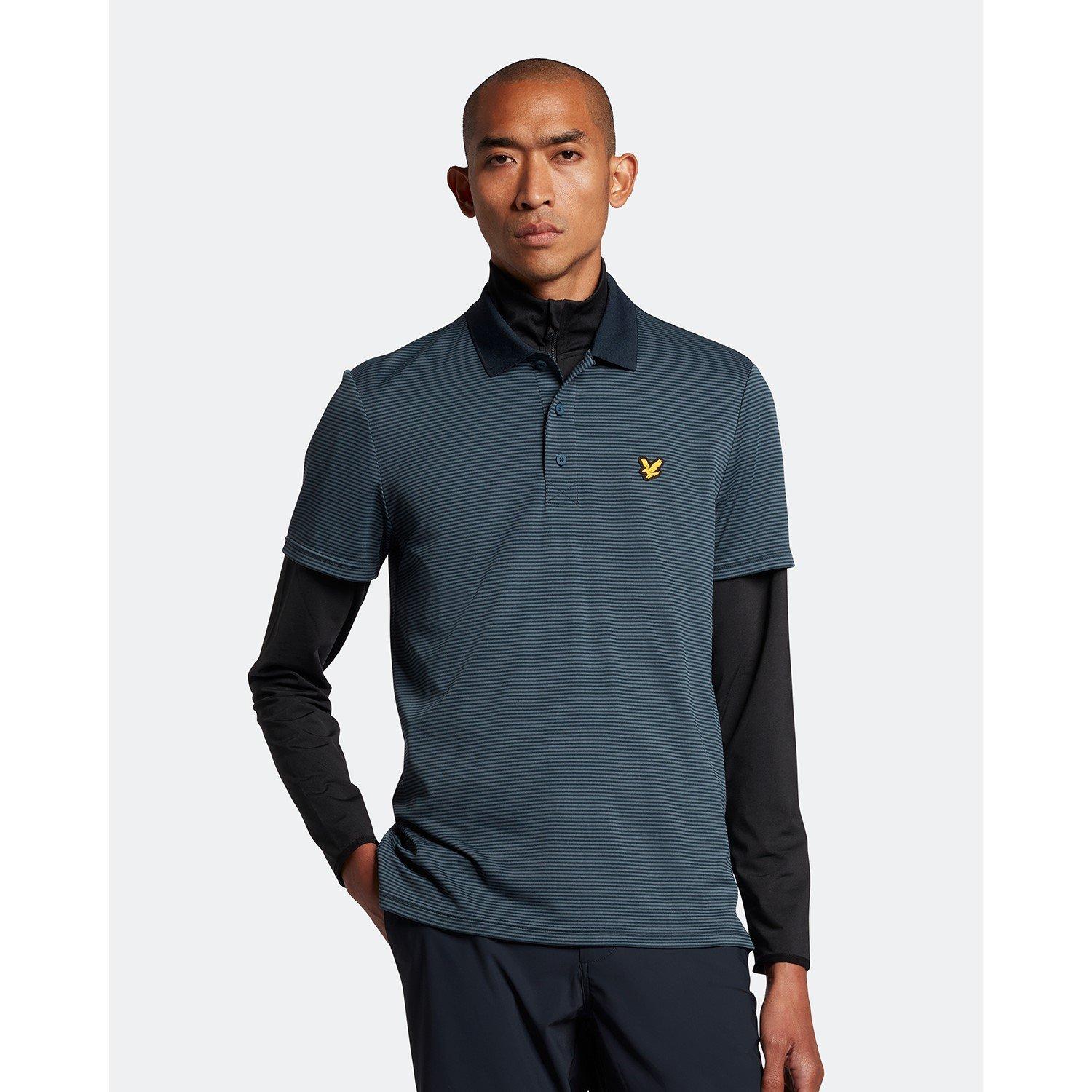 Lyle and Scott Golf Microstripe Polo Shirt