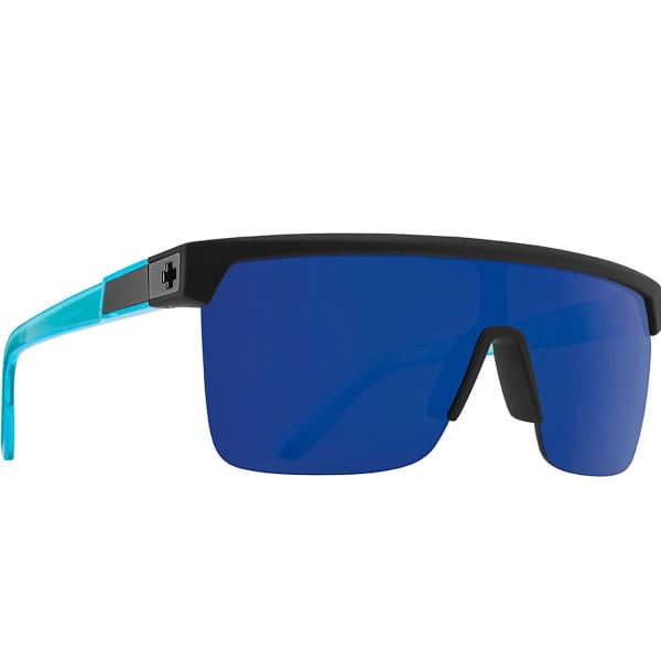 Lunette de soleil lifestyle SPY FLYNN 5050 SOFT MATTE BLACK TRANSLUCENT BLUE HD PLUS GRAY GREEN WITH DARK BLUE SPECTRA MIRROR