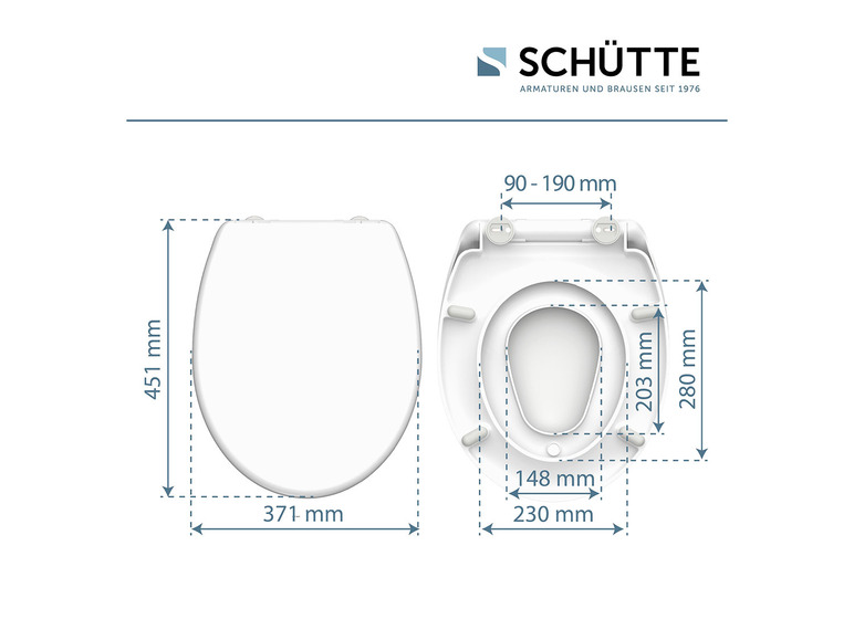 WC zitting duroplast FAMILY WHITE met soft-close-mechanisme en snelsluiting
