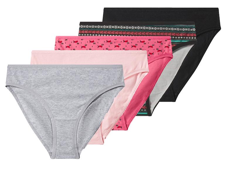 Set van 5 dames kerstonderbroeken
