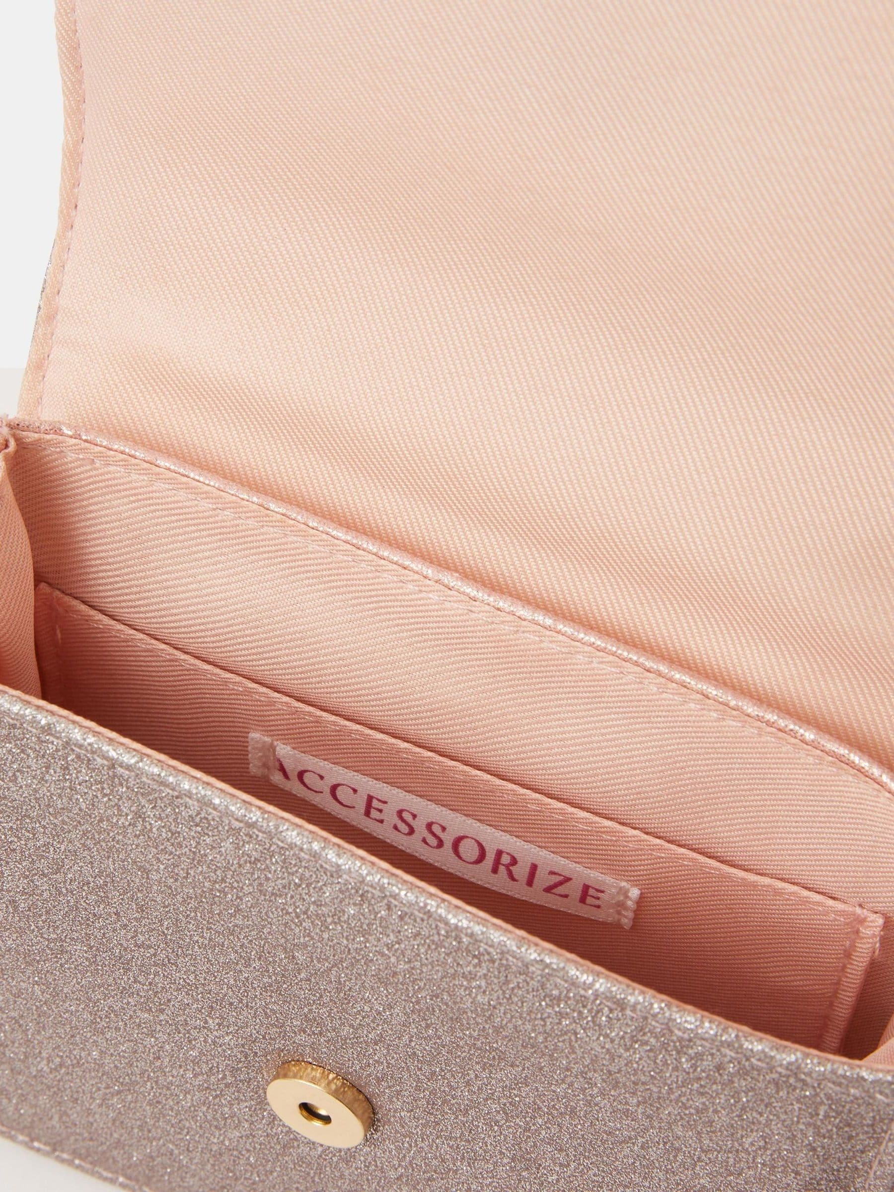 Angels By Accessorize Bow Glitter Cross-Body Bag