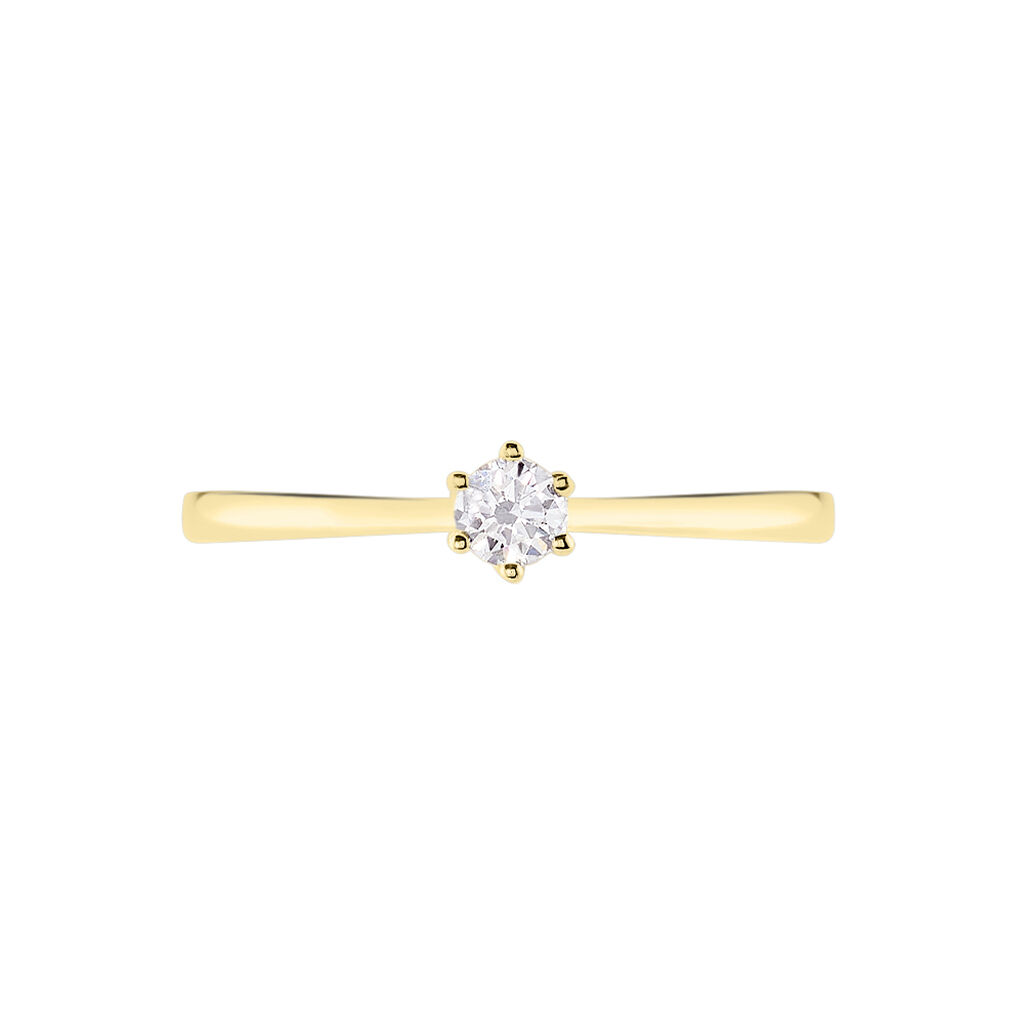 Bague Solitaire Athena Or Jaune Diamant
