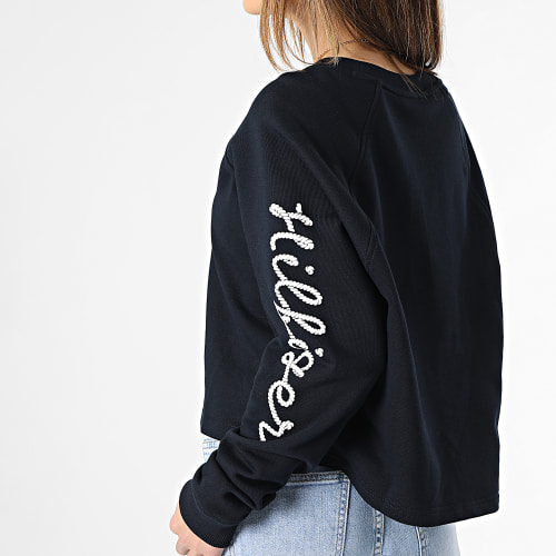 Sweat Crewneck Femme Rope Puff Print 7794 Bleu Marine