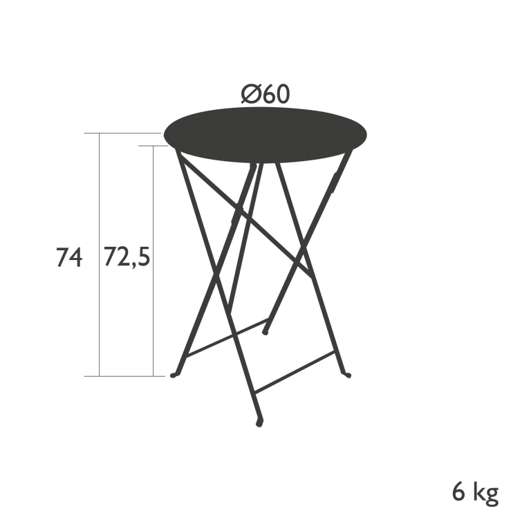 Fermob Bistro tuintafel 60 Cotton White
