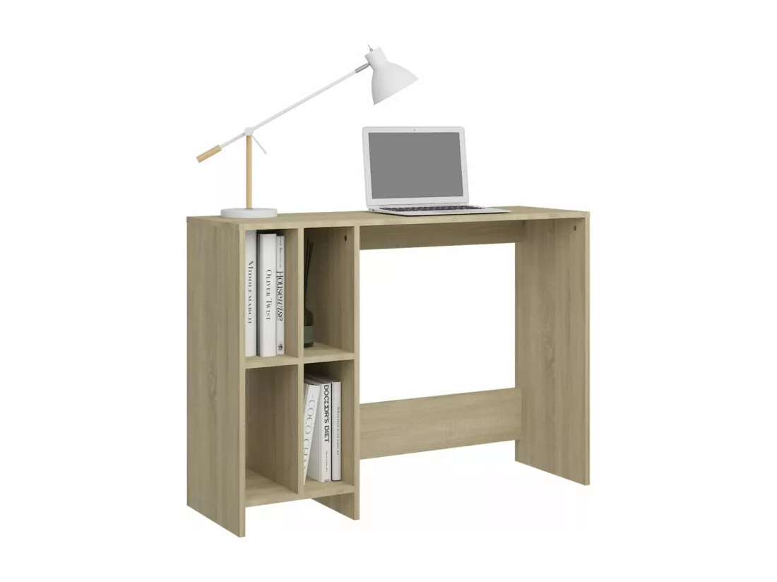 Bureau d'ordinateur portable Chêne 102,5x35x75 cm Aggloméré