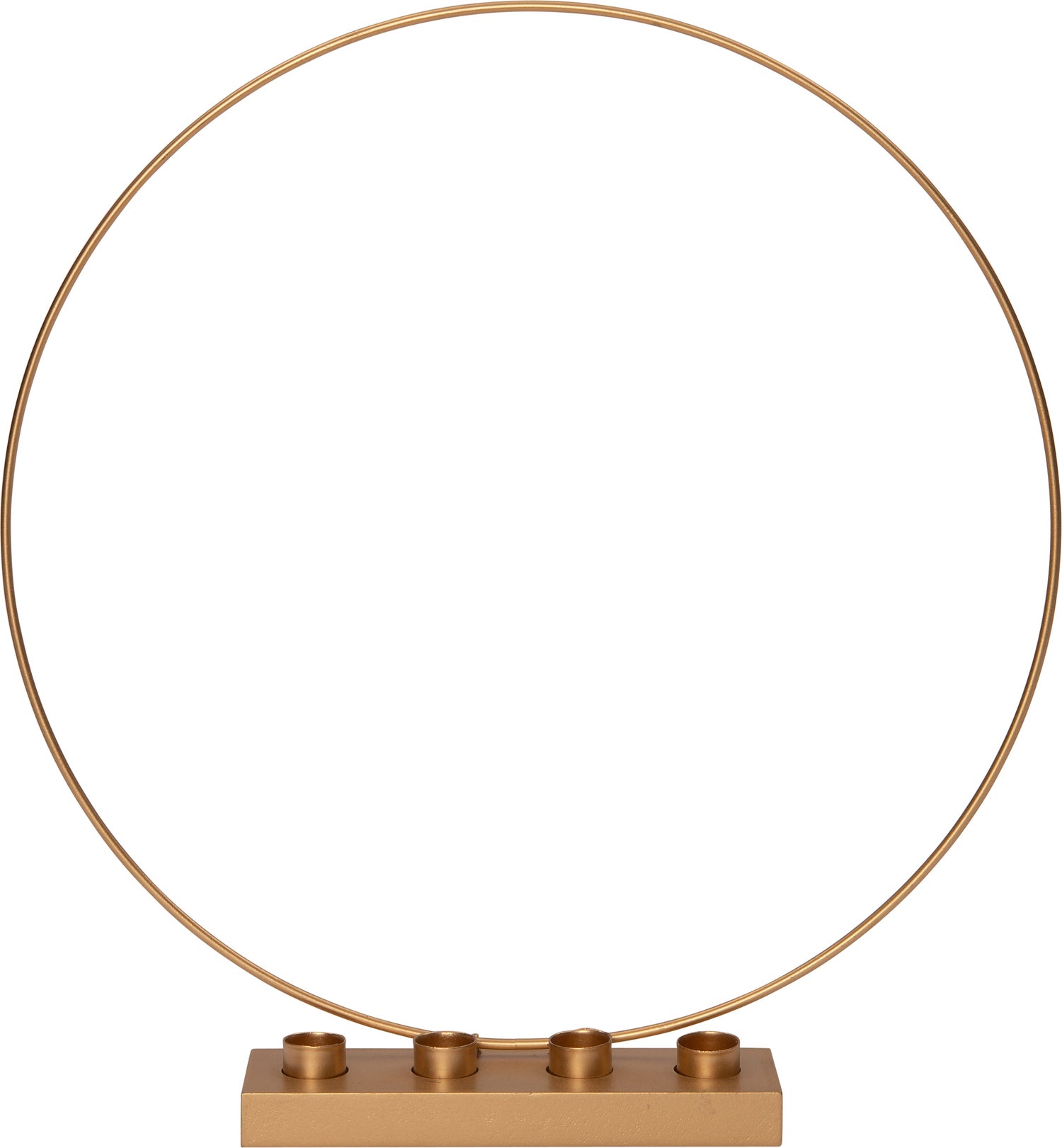 Intratuin kandelaar cirkel op voet 40 x 6 x 42 cm goud