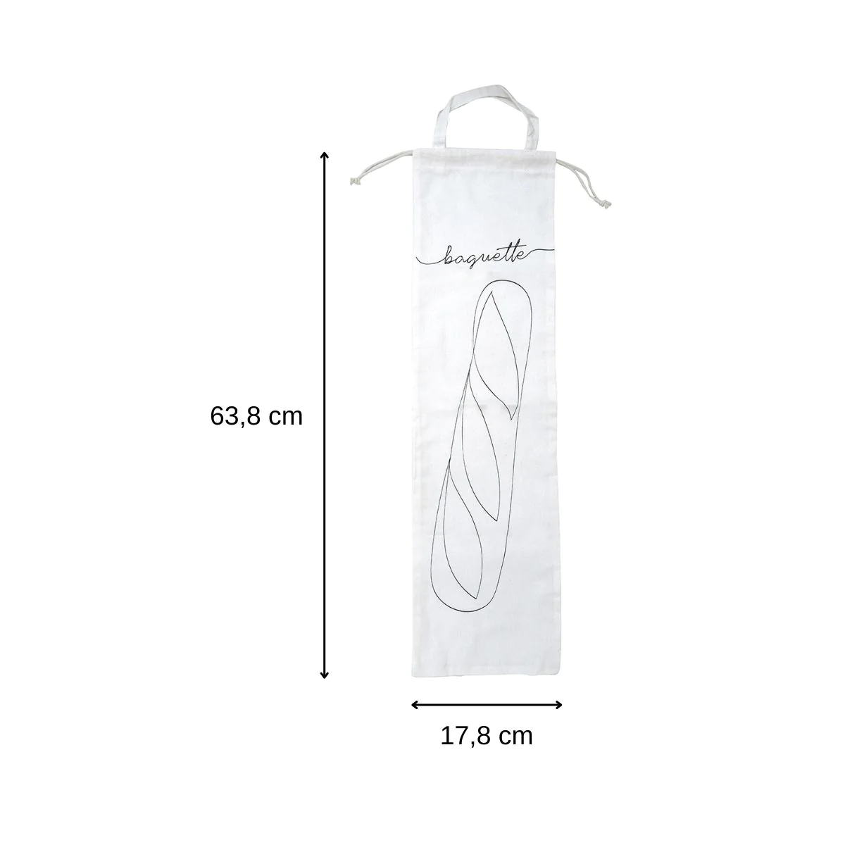 Sac de conservation pour baguette de pain en coton Eco Friendly Fackel
