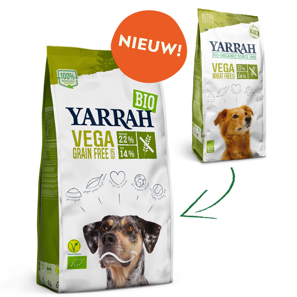Yarrah Bio Hondenvoer Vegetarisch Tarwe Vrij10 kg