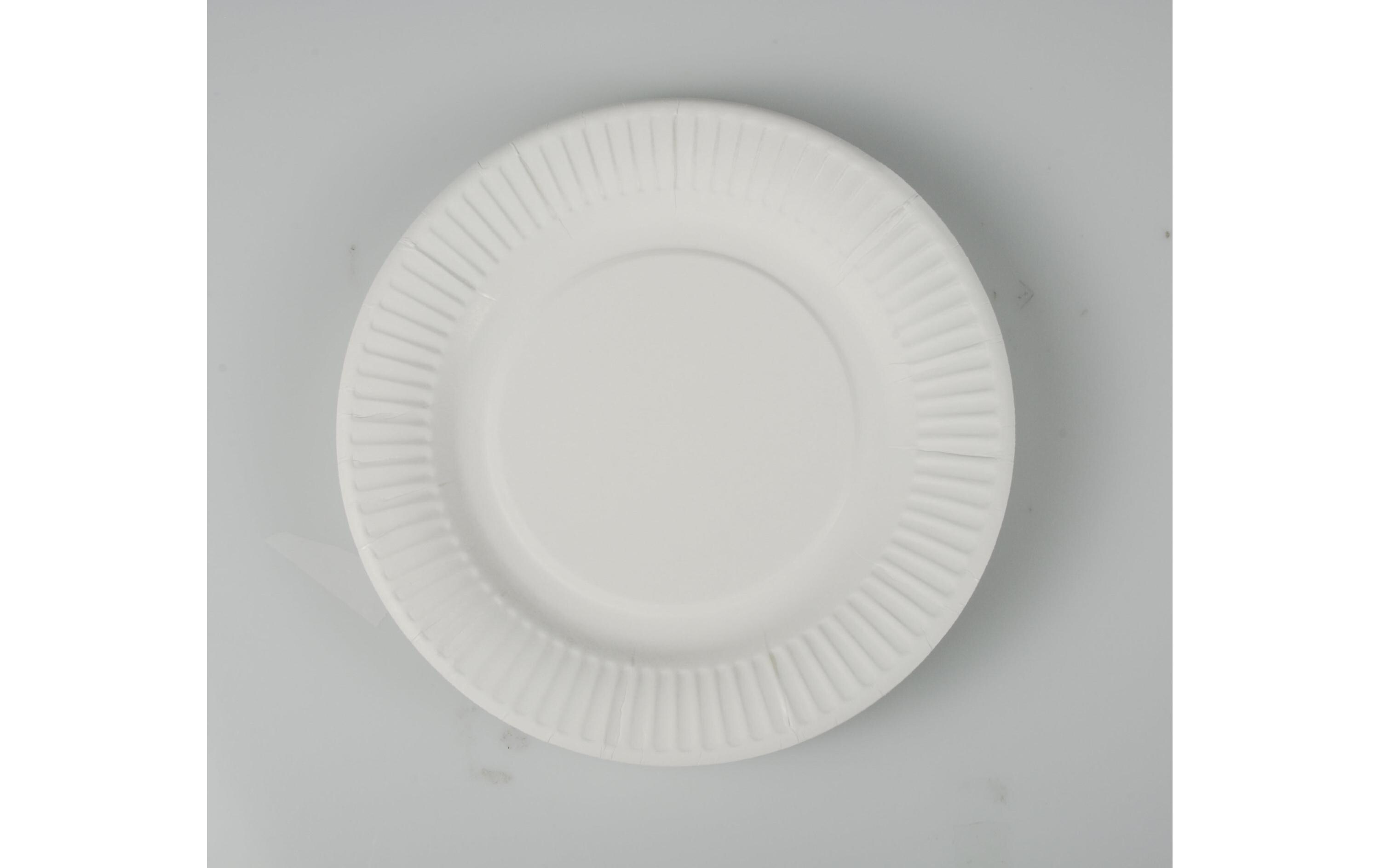 Einwegteller Pure 19 cm, 25 Stück, WeissPappteller für Partys