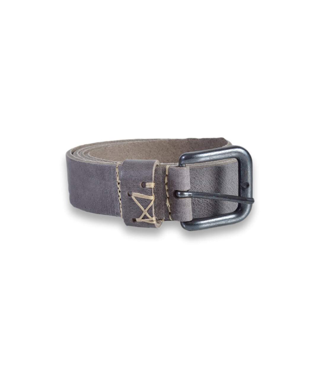 Ceinture homme en croute de cuir 100% vachette de couleur grise