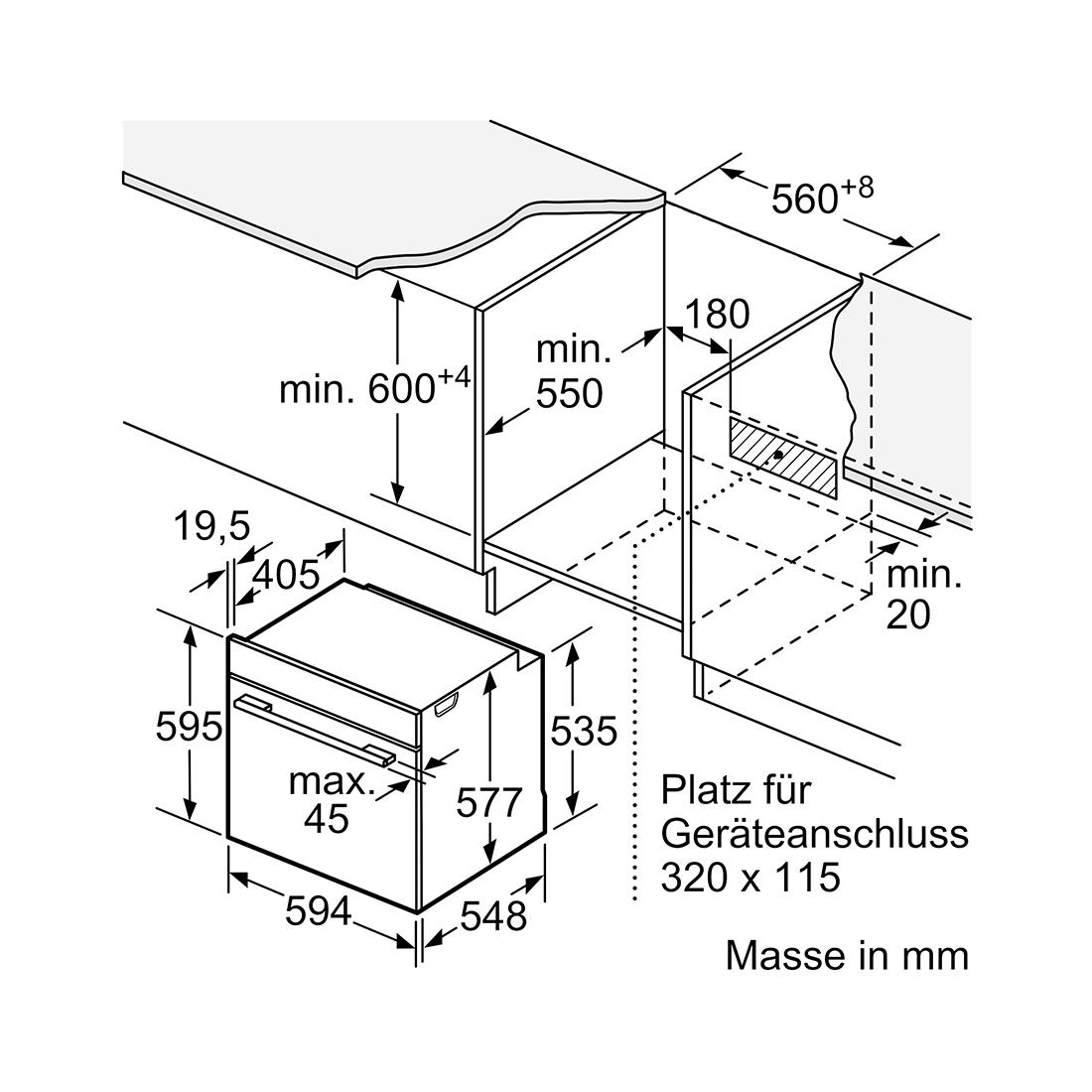Bosch HSG7361B1 Einbau-Dampfbackofen 230V