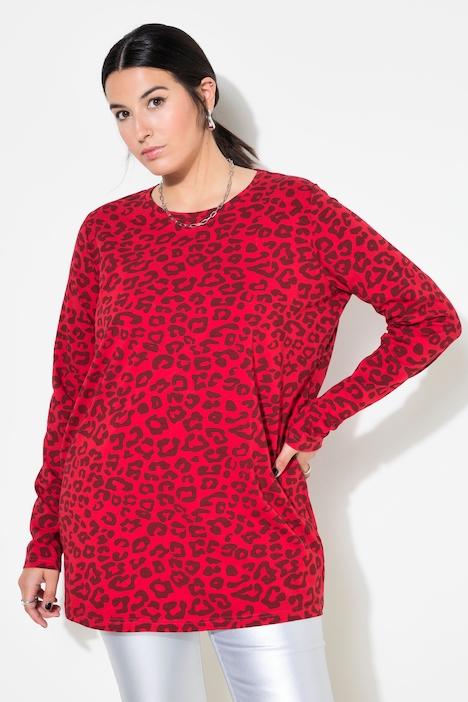 Longsleeve, Leo-Print