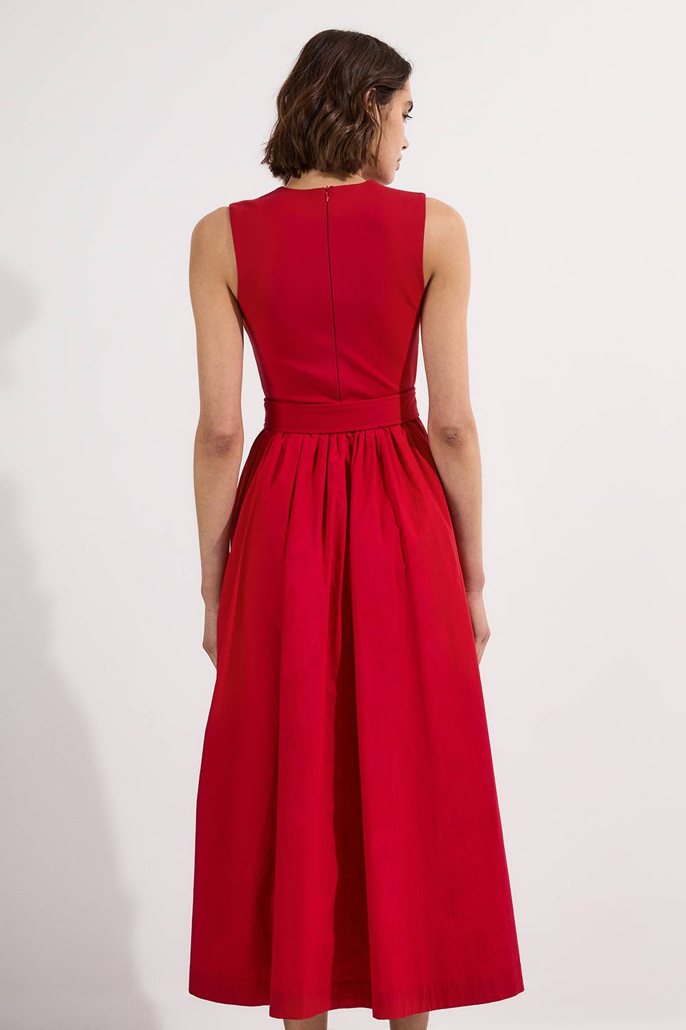 KarenMillen Robe maxi en mélange de coton jersey à encolure dégagée
