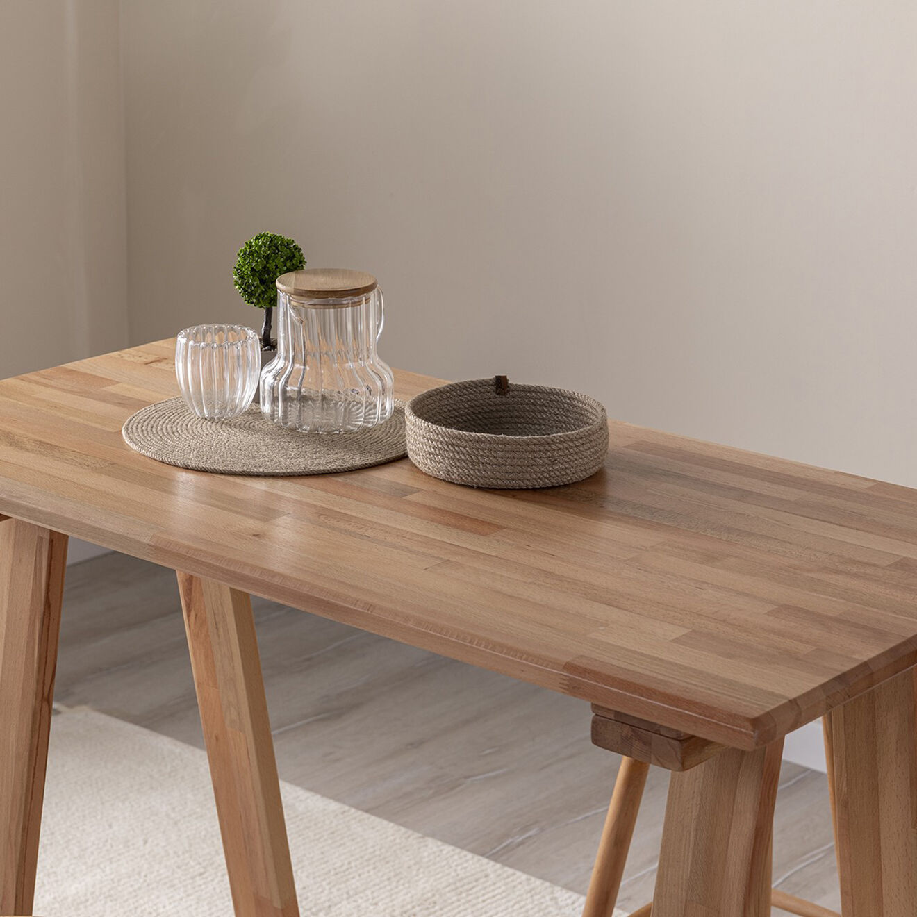 Homitis Table à manger Hestia hêtre - 116x60x100 cm