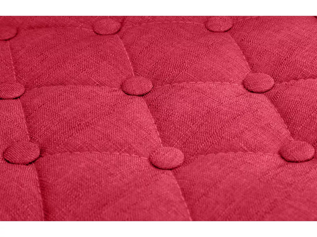 Chaise de bureau - Tissu & Métal chromé - Rouge - Dublin