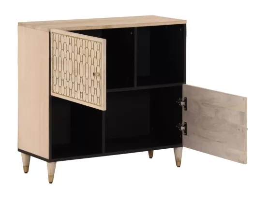 Armoire latérale 80x33x75 cm bois massif de manguier