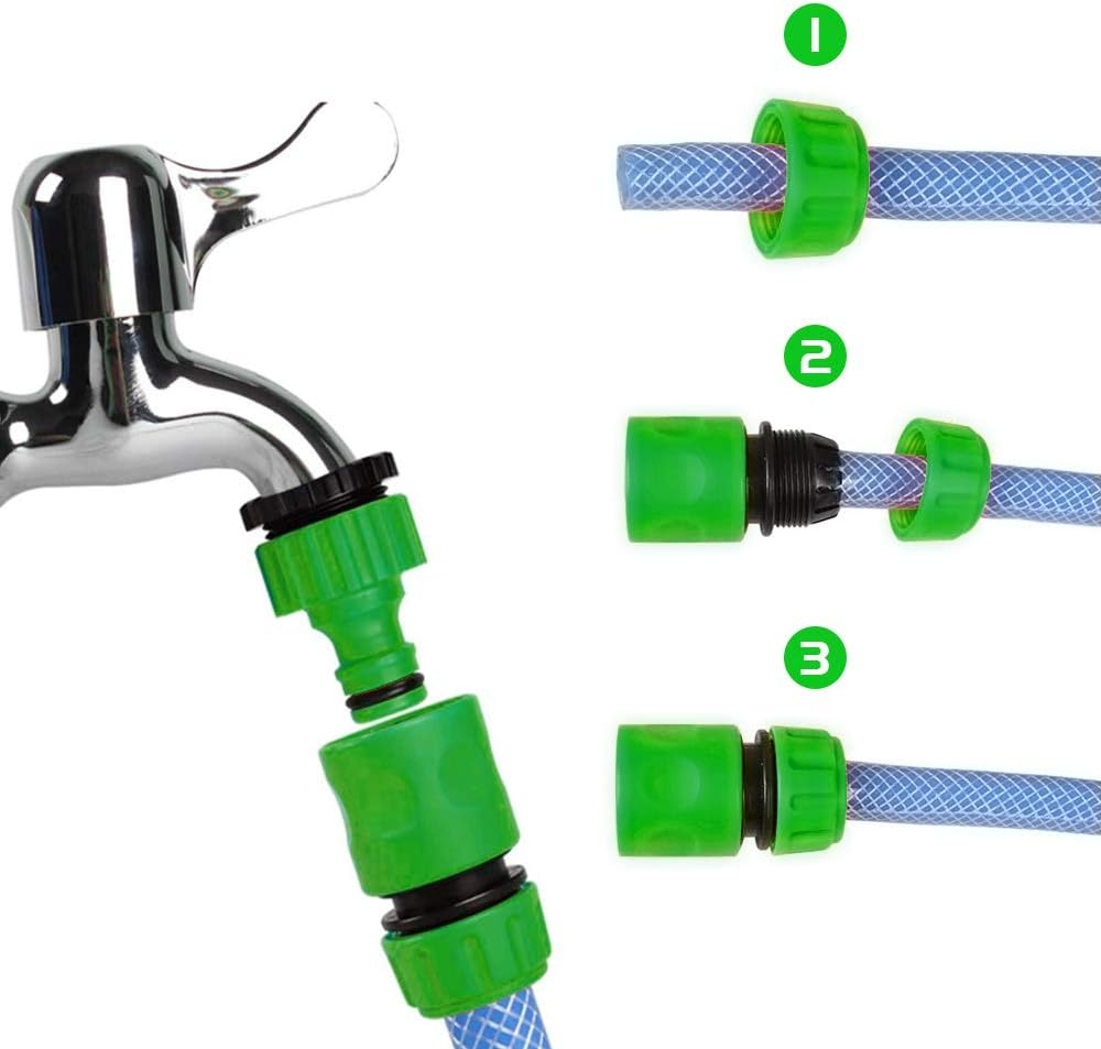 (25-tlg. Set) Universal Wasserhahn Gartenschlauch Adapter Hahnstück Lavabo Schlauchadapter Anschluss