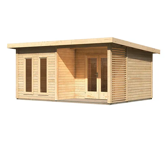 Karibu Premium-Gartenhaus, 38 mm (Altona 5), natur