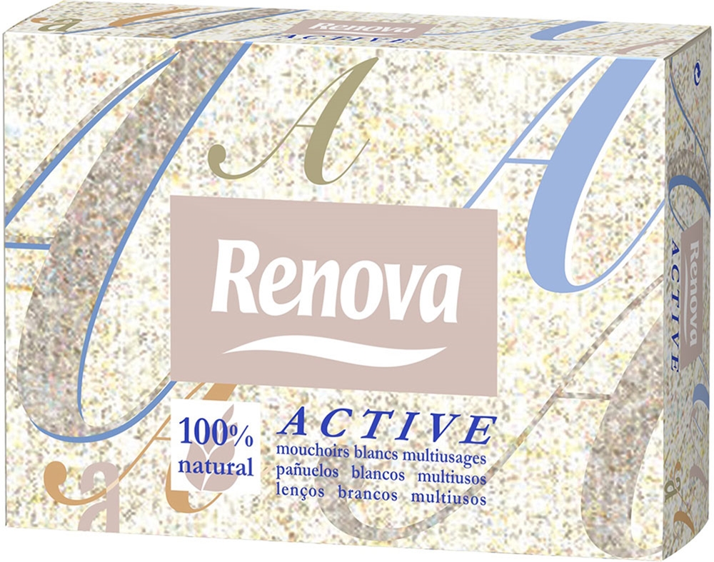 LENÇOS RENOVA FACIAIS MINI ACTIVE BRANCO